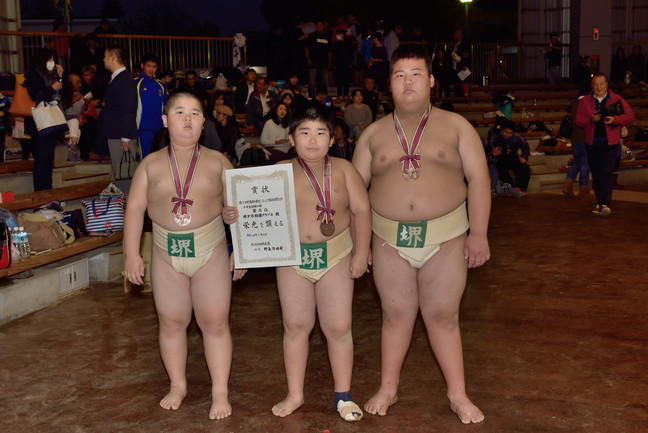 小学生団体3位　堺少年相撲クラブ　Aチーム